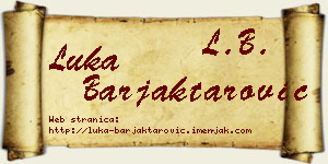 Luka Barjaktarović vizit kartica